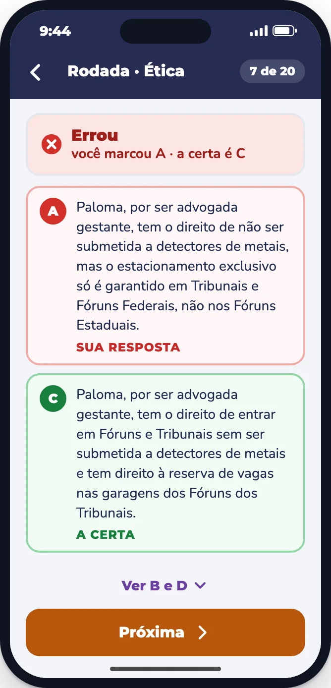 App de questões incluído no Completo
